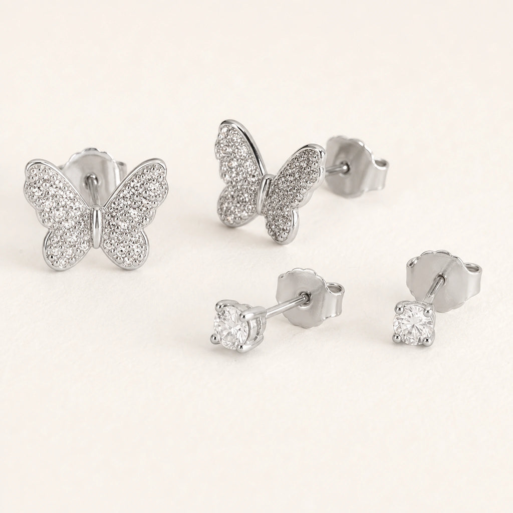 Detalle de los puntos y las mariposas de cuatro alas.